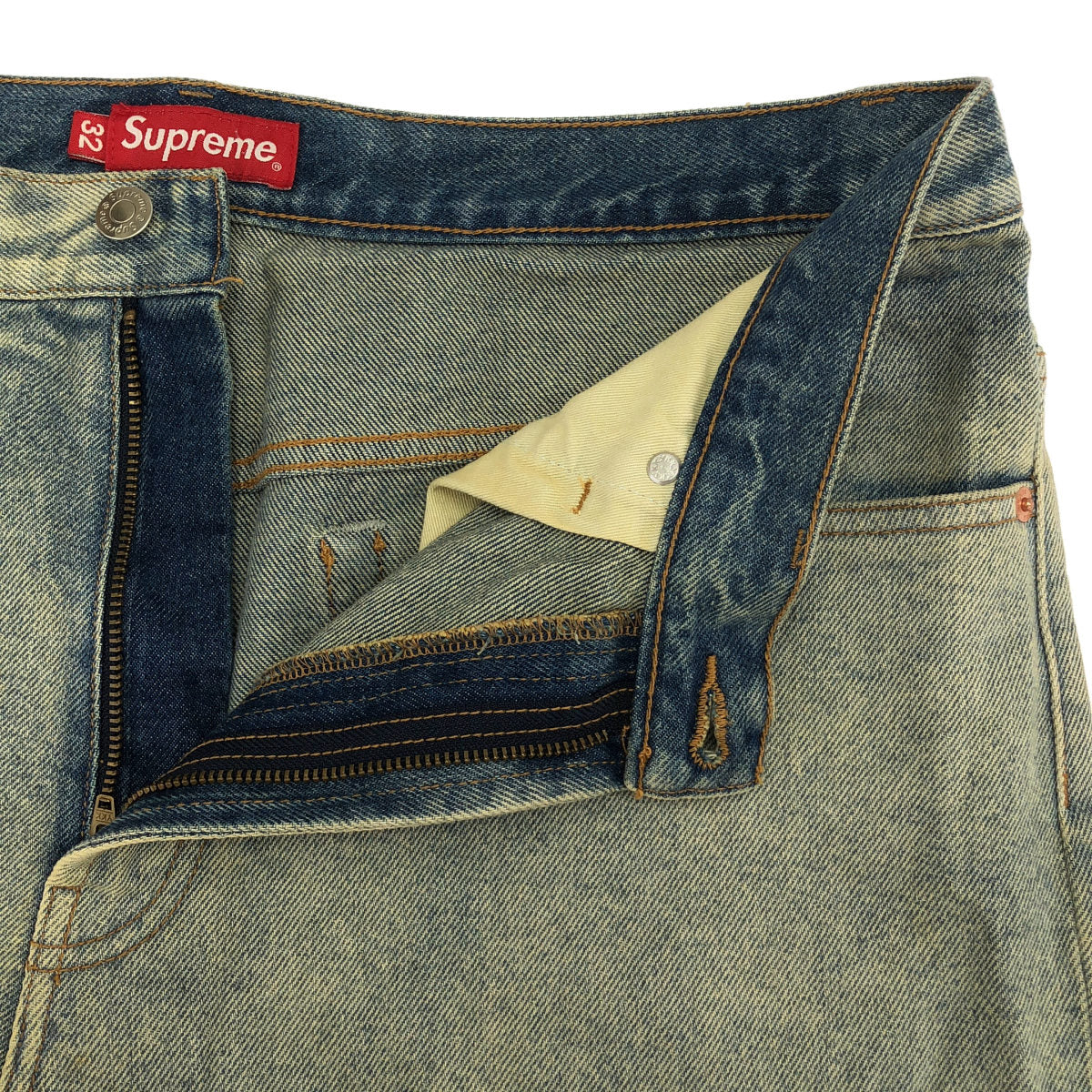 Supreme 23SS Baggy Jean Wooster Blue Pants Size W32