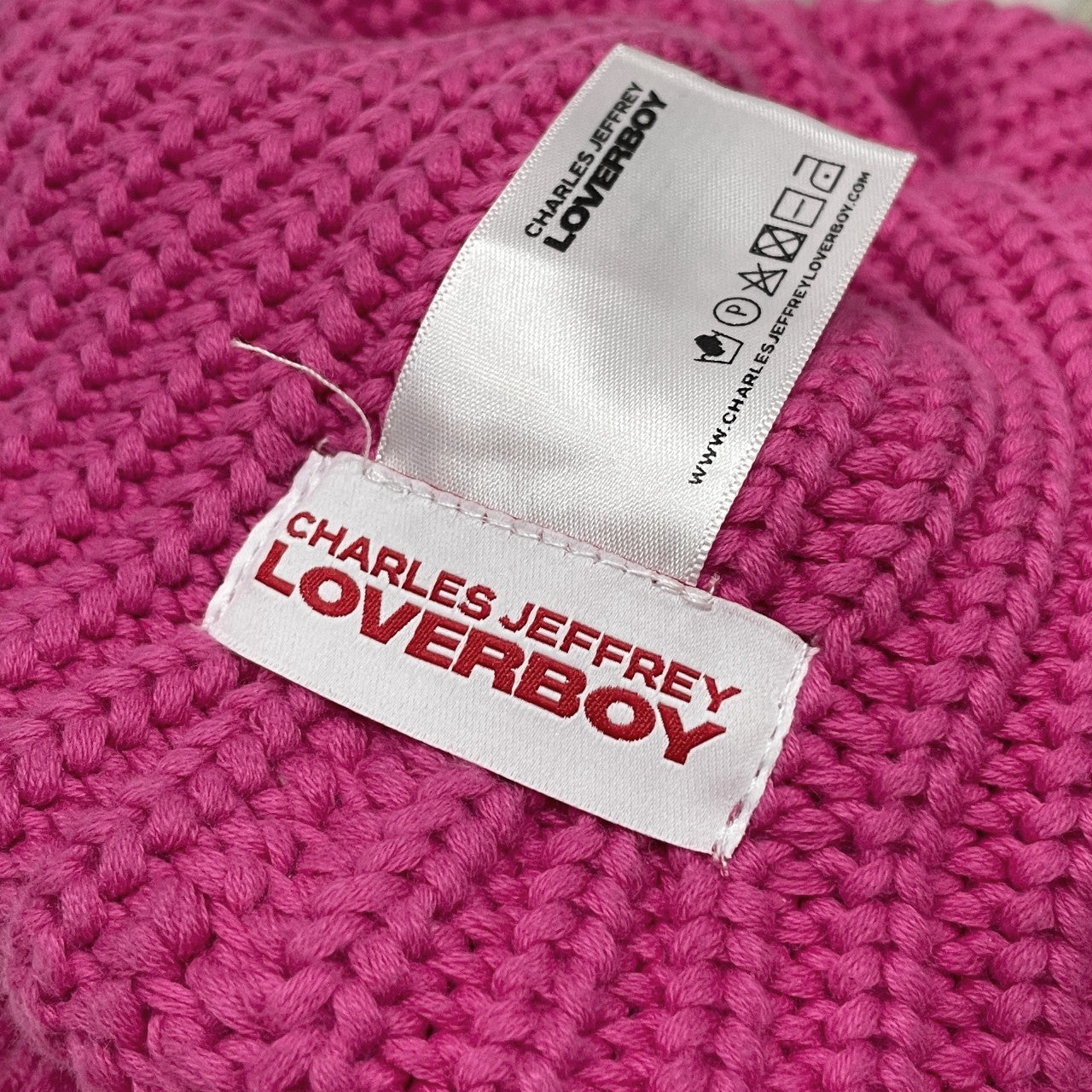 Vintage Charles Jeffrey LOVERBOY Pink Chunky Rabbit Ear