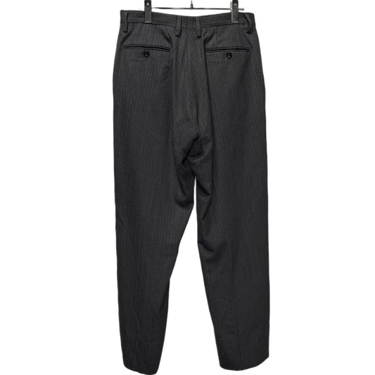 Y's for men Wool Stripe 1-Pleat Tapered Trousers Gray Size 4