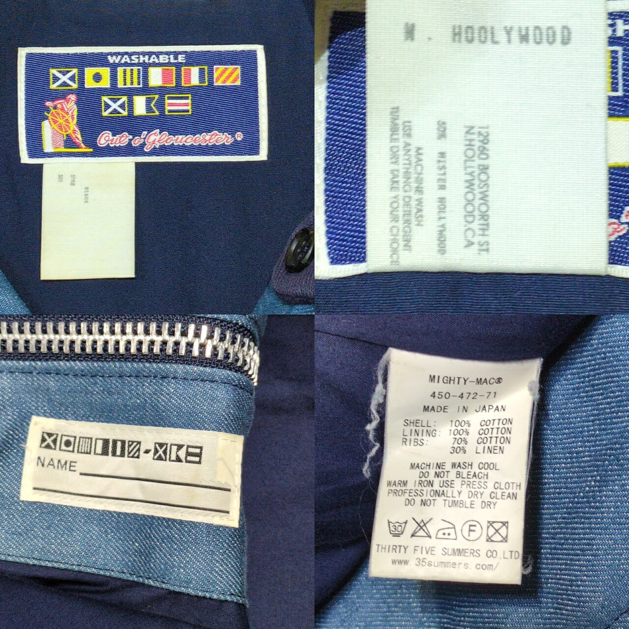 N.HOOLYWOOD x MIGHTY-MAC Patchwork Denim Jacket Blue Size S