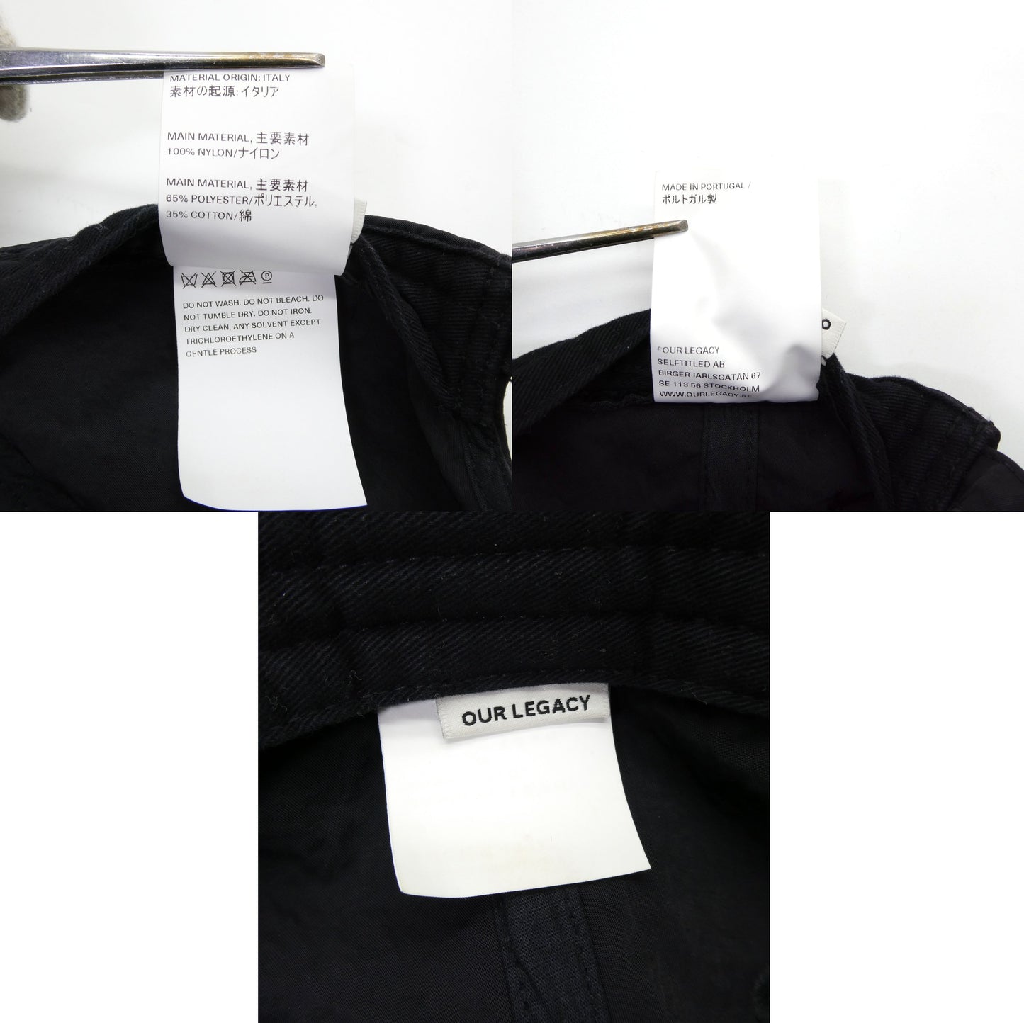 OUR LEGACY Devoted Black Ballcap Black Cap Size ONE SIZE