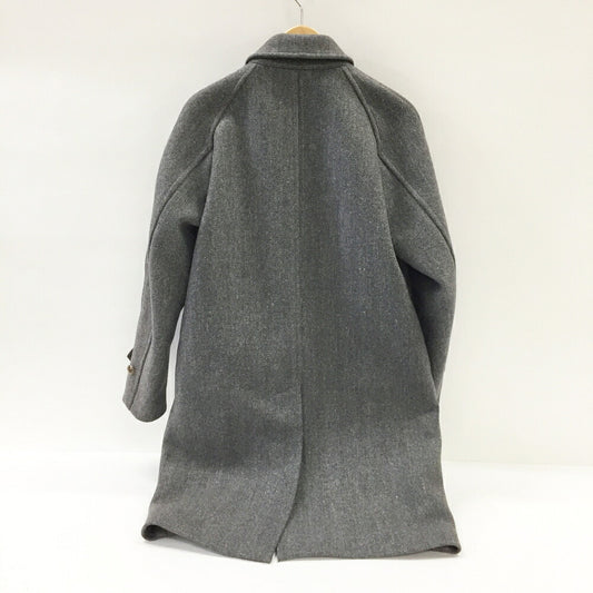 AURALEE Melton Balmacaan Coat Gray Size 3