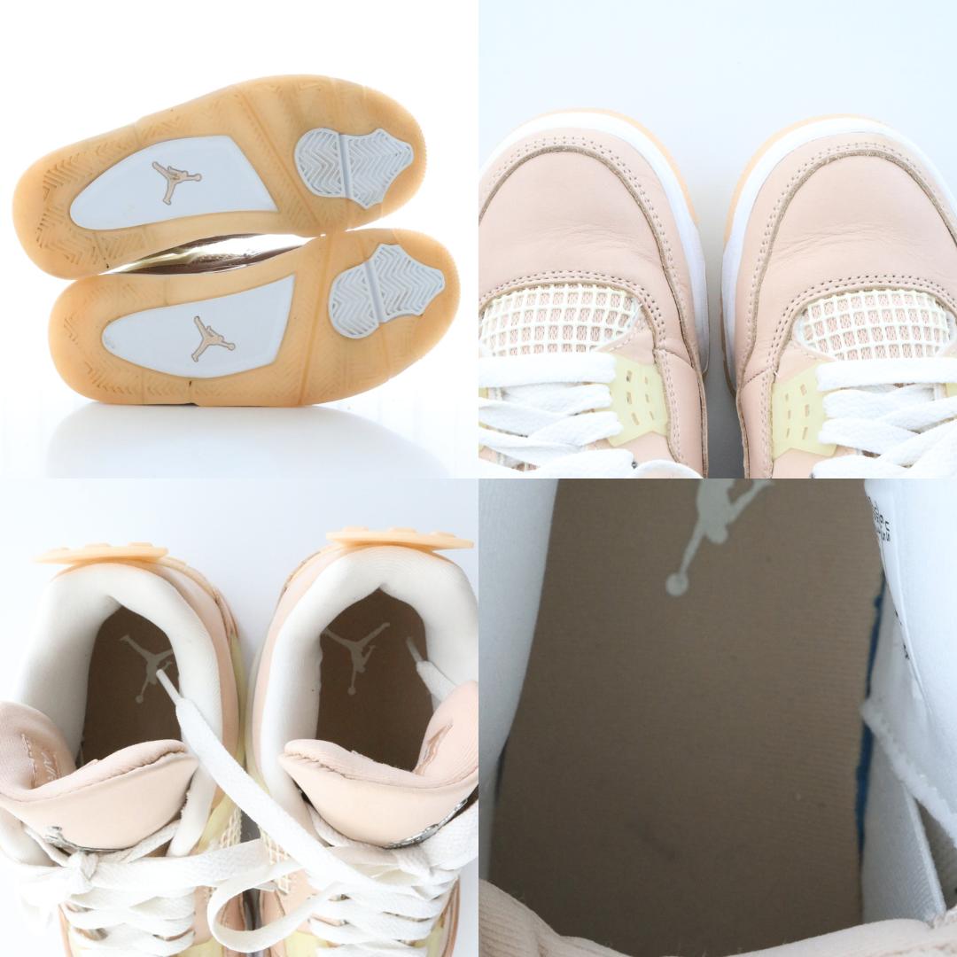 NIKE Air Jordan 4 Shimmer Sneakers Beige Size 23.5cm