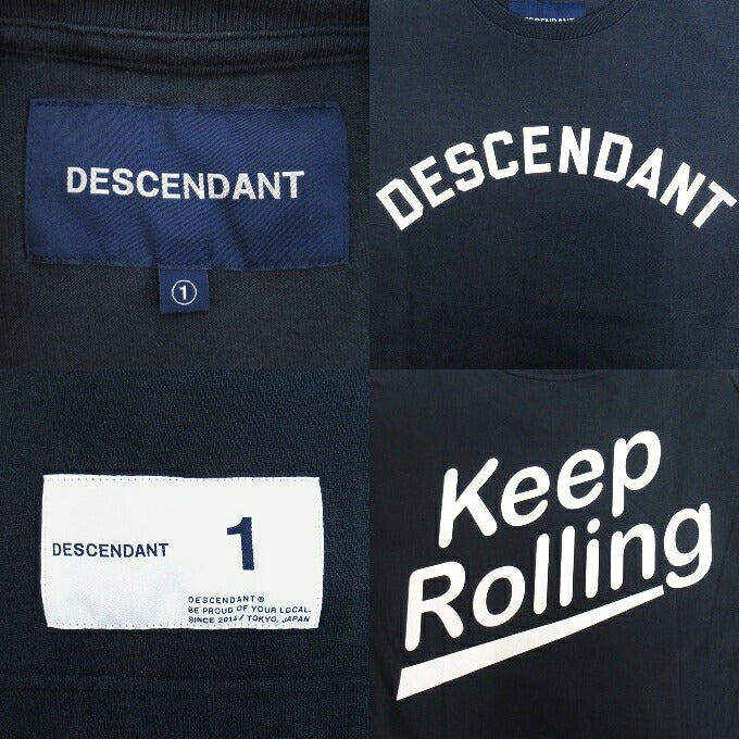 DESCENDANT 24SS Team T-Shirt Navy Size 1