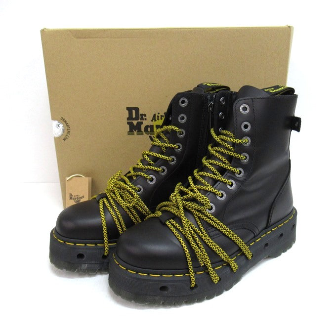 Dr.Martens Jadon XL 8-Eye Boots Black/Yellow Size UK8