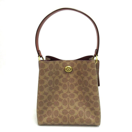 COACH Signature 2-Way Bucket Bag Brown/Purple Size ONE SIZE