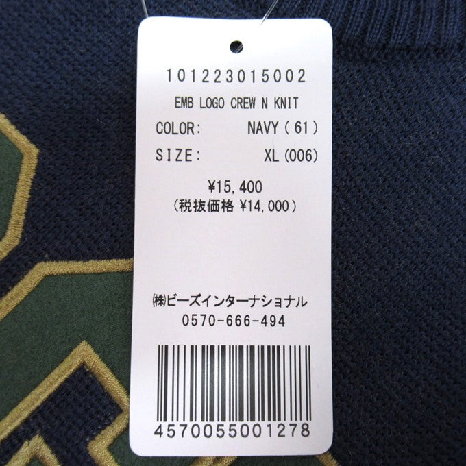 XLARGE Emblem Logo Crewneck Knit Sweater Blue Size XL