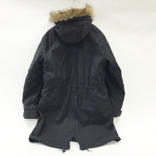 FRED PERRY Zip Liner Mod Parka Coat Black Size M