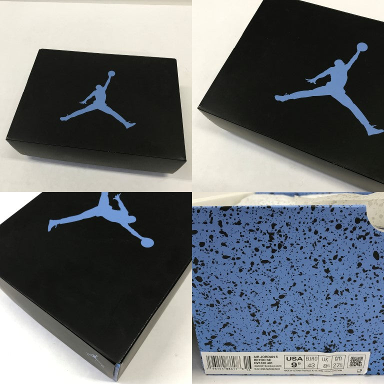 NIKE Air Jordan 5 Retro SE Blue Sneakers Size 27.5