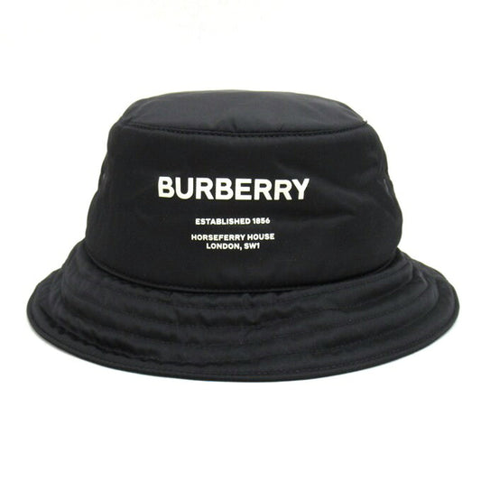 BURBERRY Horseferry Logo Bucket Hat Black Size M