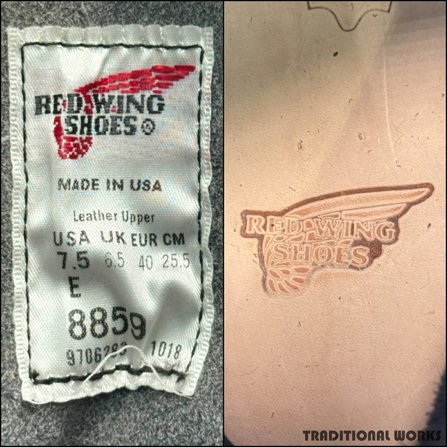 Red Wing 8859 6inch Classic Moc Boots Navy Size US7