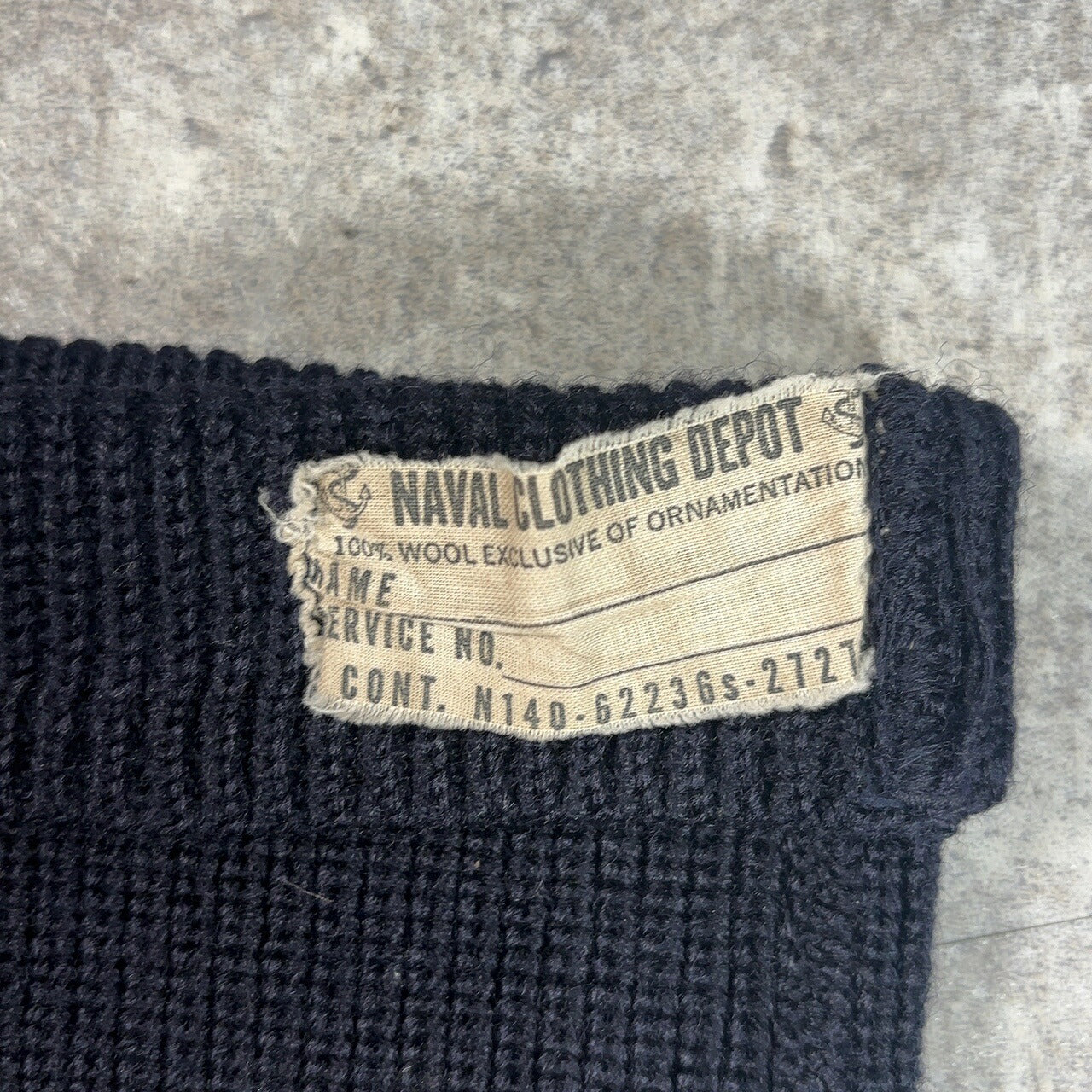 Vintage U.S. Navy 40s WW2 Black Wool Knit Cap