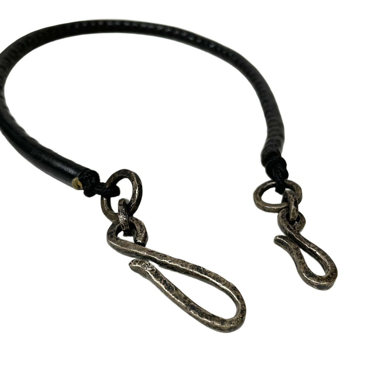 Vintage Lien GUIDI Leather Black Wallet Chain