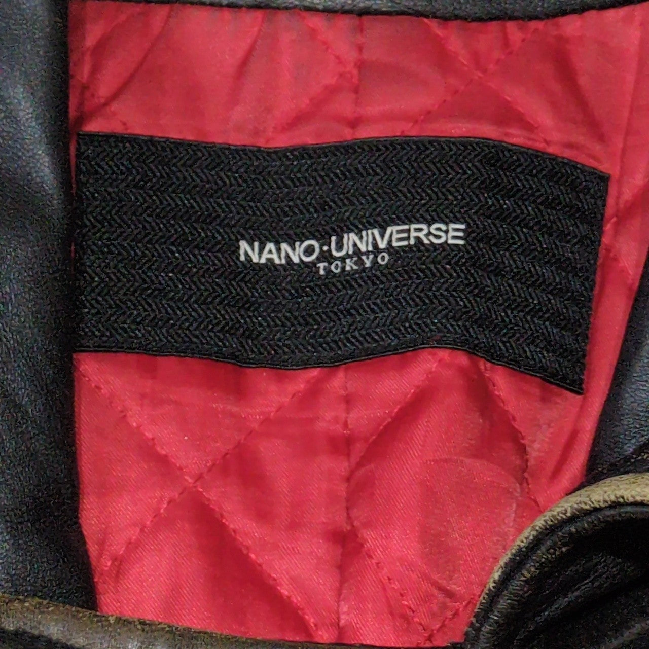 NANO universe Sheepskin Double Riders Jacket Size L