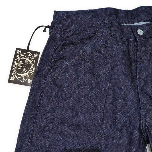 Evisu Yamane Seagull Jacquard Shorts Size 32