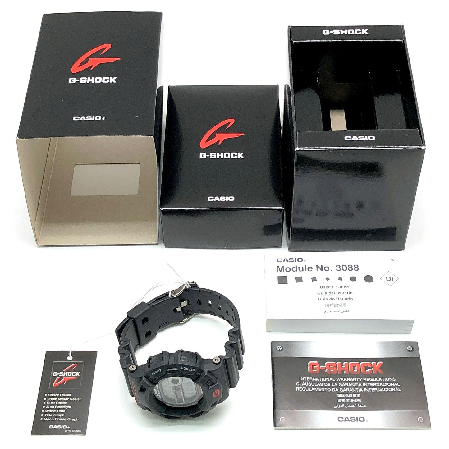 G-SHOCK G-9100-1 Gulfman Tide Watch Black Size ONE SIZE