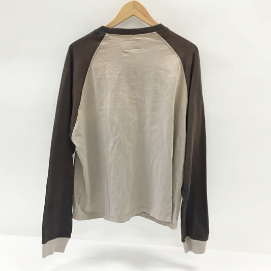 RHUDE Black Hills Long Sleeve Raglan T-Shirt Beige Size M