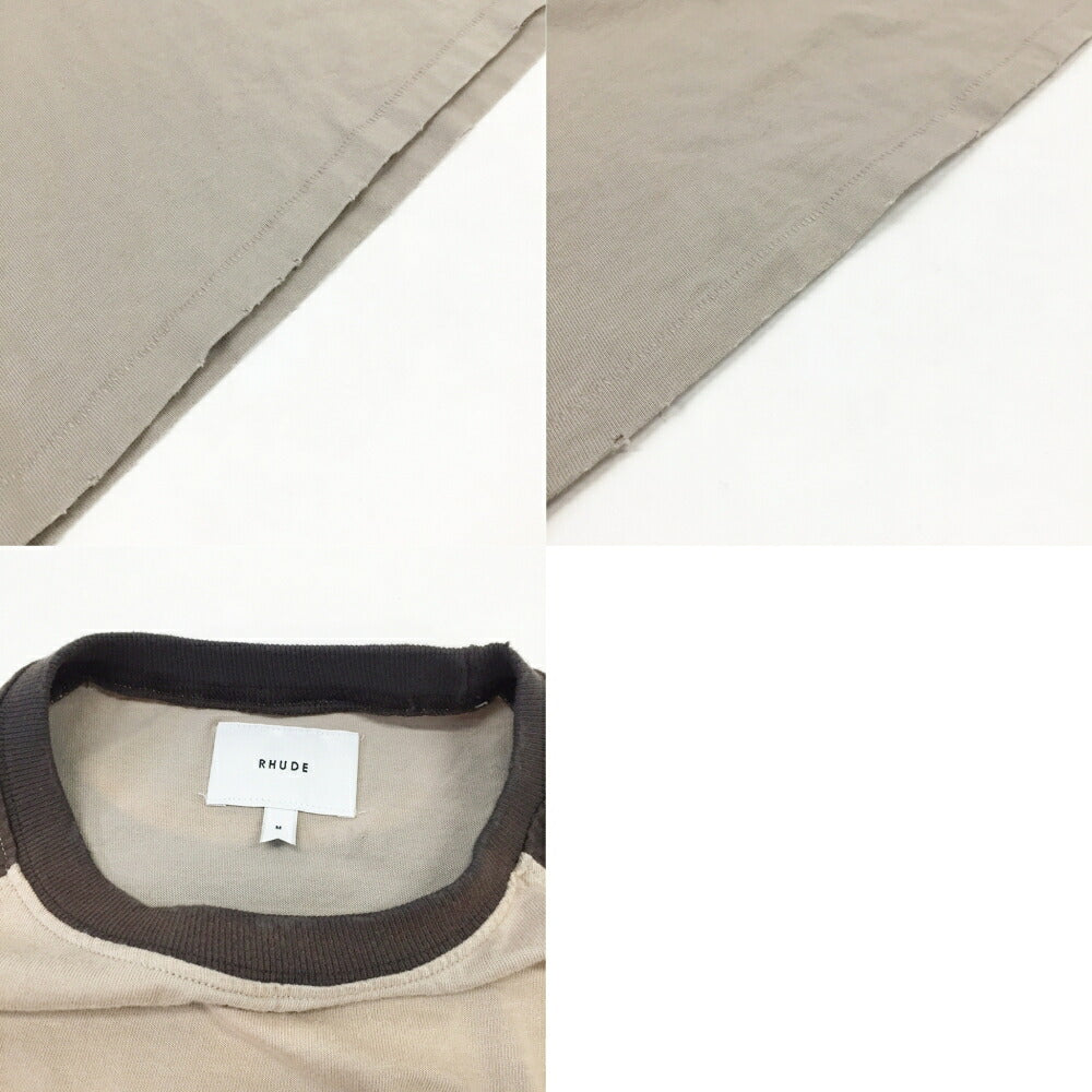 RHUDE Black Hills Long Sleeve Raglan T-Shirt Beige Size M