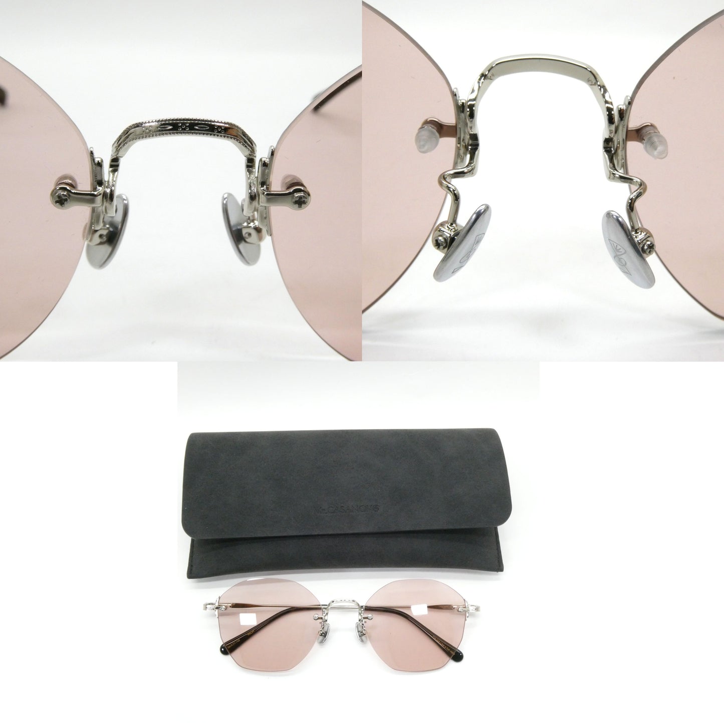 Mr.CASANOVA RICH Silver Smoke Lens Sunglasses Size ONE SIZE