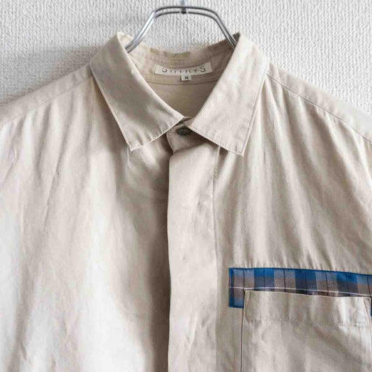 Y's for men SHIRTS Boxy Rayon Shirt Beige Size XL