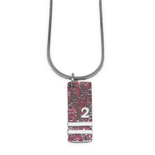 Christian Dior Trotter Logo Y2K Necklace