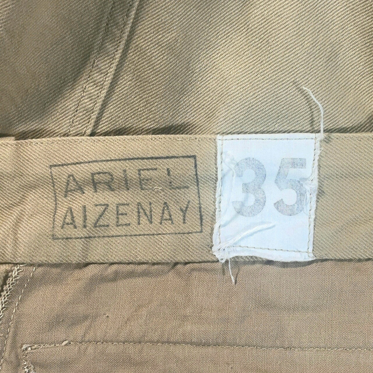 MILITARY 50s 60s French Army M52 Trousers Beige Size 35