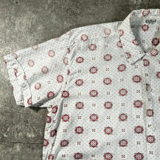 TPUW 50s 60s Vintage Geometric Short Sleeve Shirt Size L