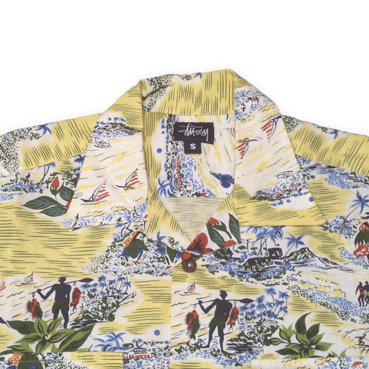 STUSSY 90s Old Stussy Navy Tag Aloha Shirt Multi Size S