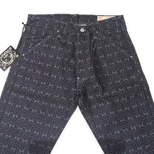 EVISU Lot.5500 Geometric Monogram All-Over Jeans Size 32