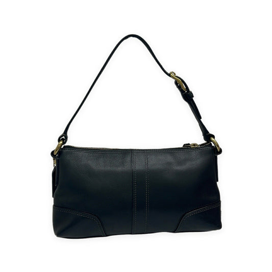 COACH Leather Turnlock Shoulder Bag Black Size ONE SIZE