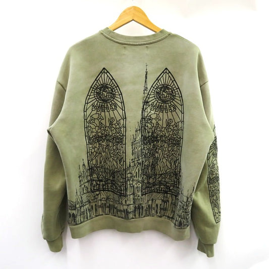 WHO DECIDES WAR Cathedral Pullover Sweatshirt Olive Size XS