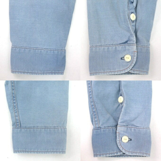 MADISON BLUE Hampton Back Satin Shirt Sax Blue Size 01