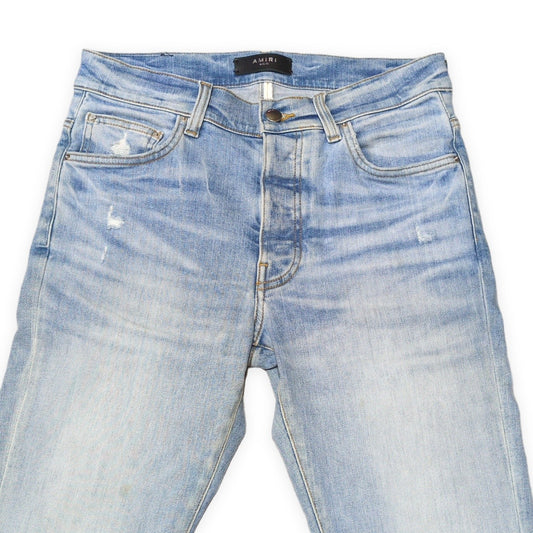 AMIRI 24SS Stack Slim Distressed Jeans Blue Size 30