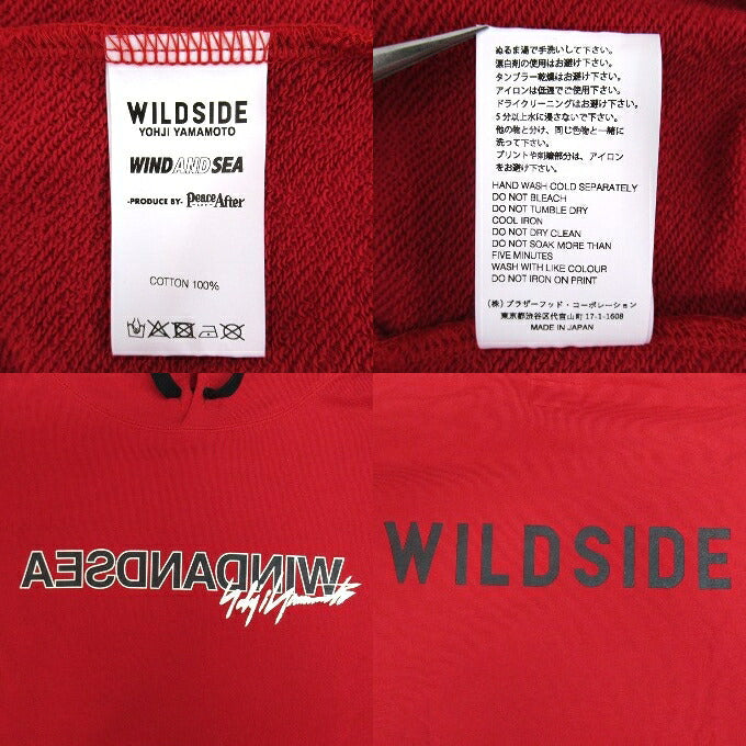 WILDSIDE YOHJI YAMAMOTO x WIND AND SEA Hoodie Red Size 5
