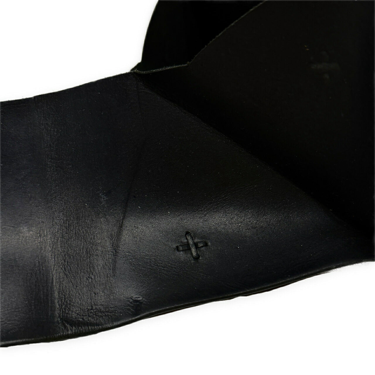 m.a+ Vacchetta Leather Silver Staple Wallet Black Size W10
