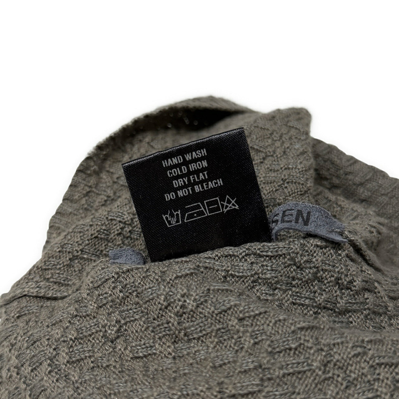 DANIEL ANDRESEN Khaki Cotton Linen Knit Cap Size ONE SIZE
