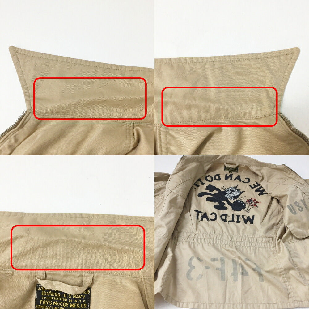 TOYS McCOY M-421A Flying Summer Light Jacket Beige Size 36