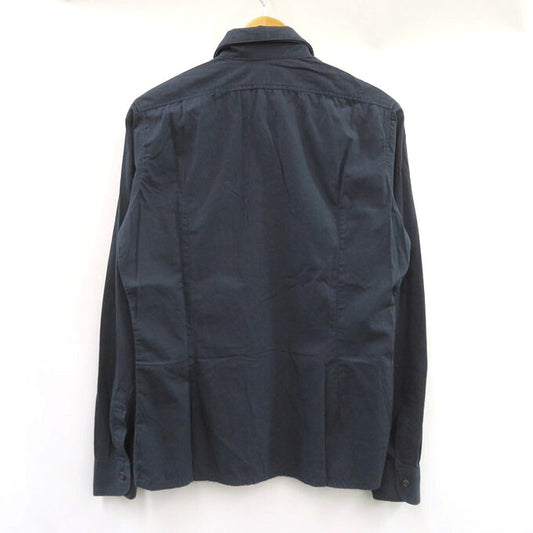 RAF SIMONS Long Sleeve Shirt Navy Size 46