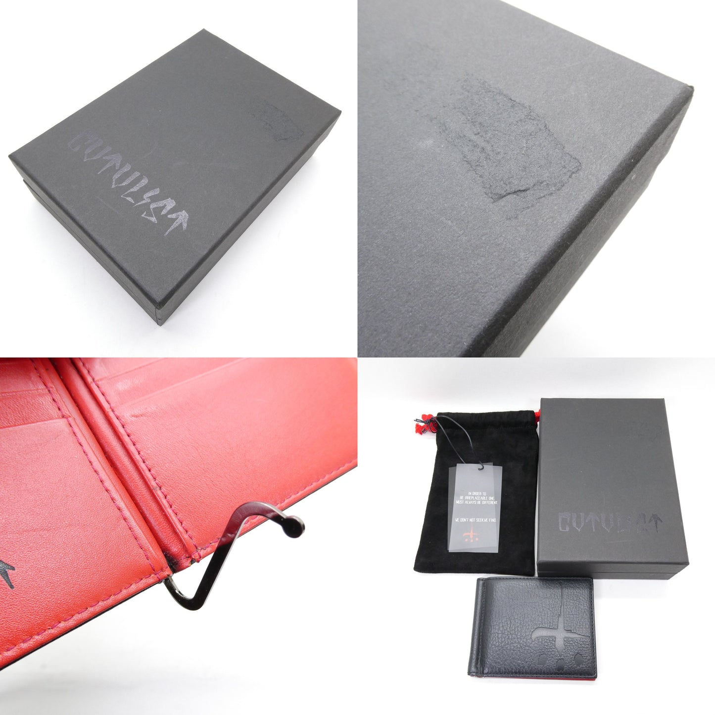 CVTVLIST Bifold Money Clip Wallet Black Red Size ONE SIZE