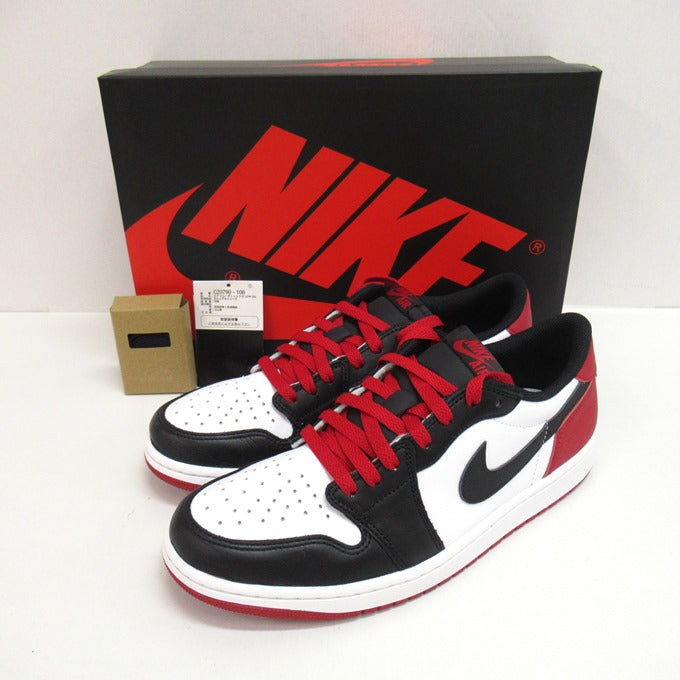 NIKE AIR JORDAN 1 Retro Low OG Toe" Sneakers Size 28cm