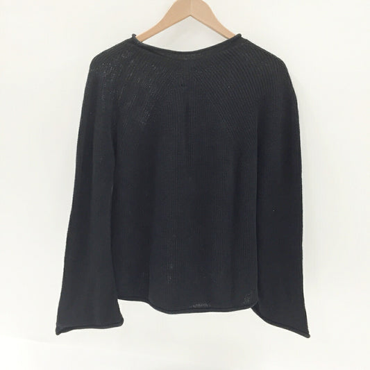 BATONER Washed High Count Linen Roll Neck Knit Size 1