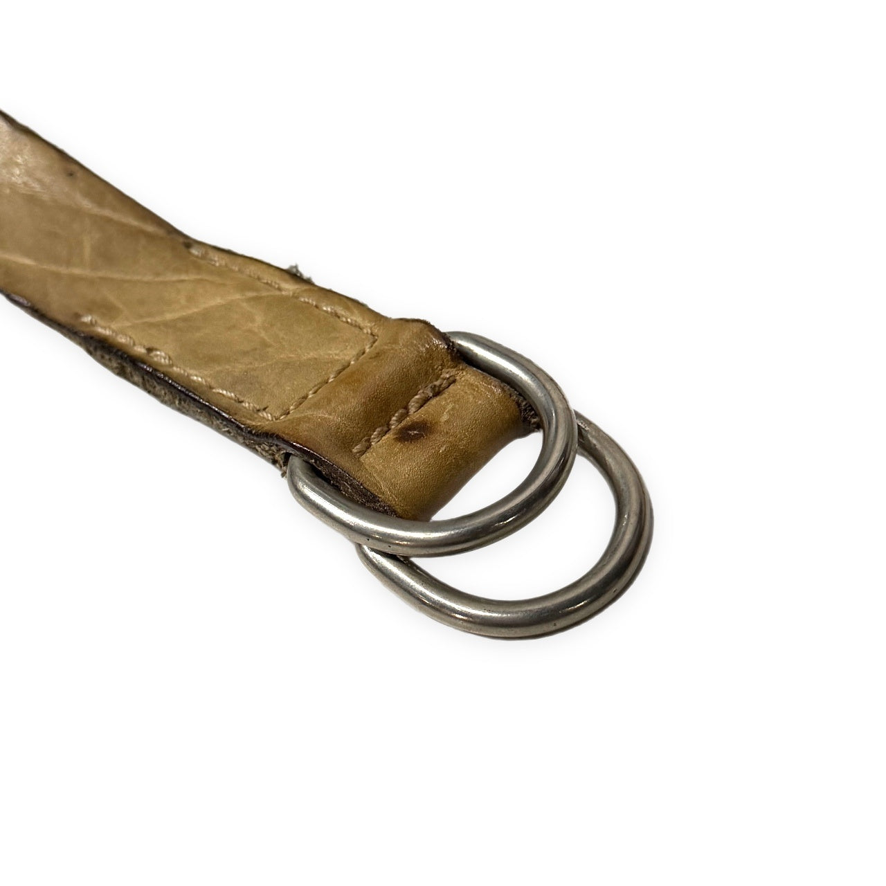 GUIDI Brown Bison Leather Belt Size ONE SIZE