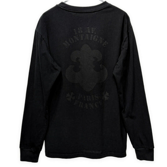 CHROME HEARTS Paris Ltd BS Fleur Logo Long Tee Black Size M