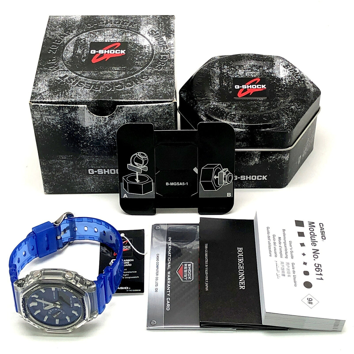 A HIDDEN COAST G-SHOCK CasiOak White Blue Watch Size ONE SIZE