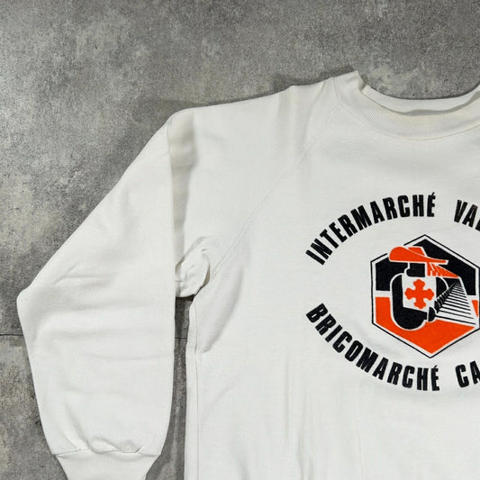 ITFIW 80s French Made Raglan Felt Print Sweatshirt Size 4