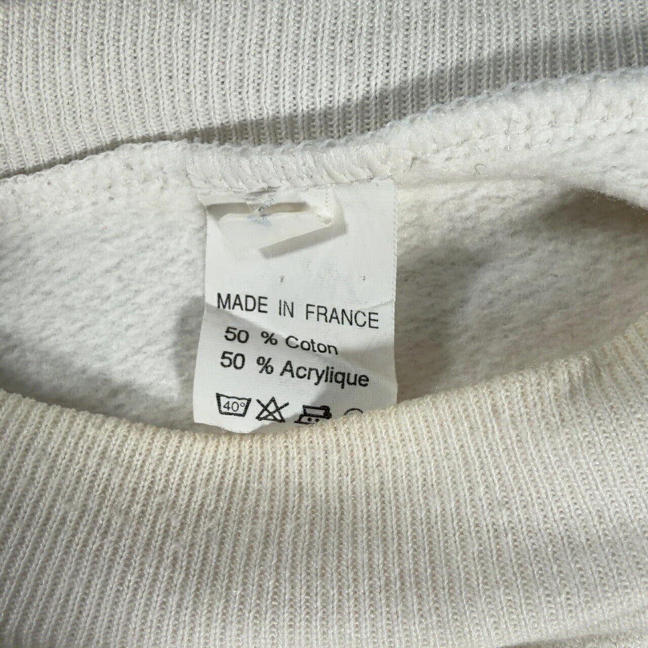 ITFIW 80s French Made Raglan Felt Print Sweatshirt Size 4