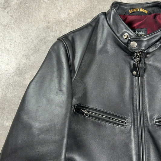 Schott 60s Repro 641XX Single Rider Jacket Black Size 38