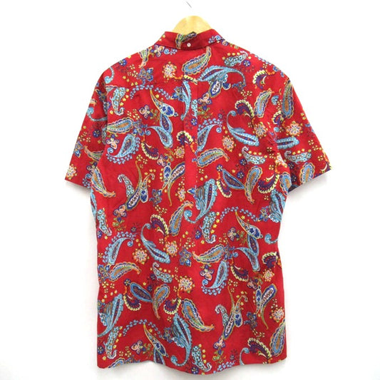 RALPH LAUREN 90s Paisley Pattern Shirt Red Size L