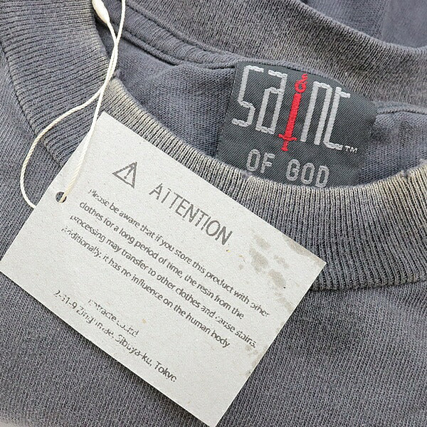 SAINT MICHAEL 25SS FG_SS TEE T-Shirt Gray Size OS