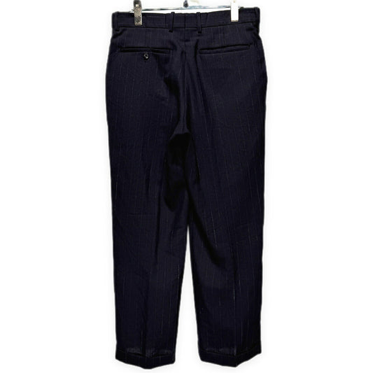 AURALEE 20SS Wool Cupro Linen Stripe Slacks Blue Size 3